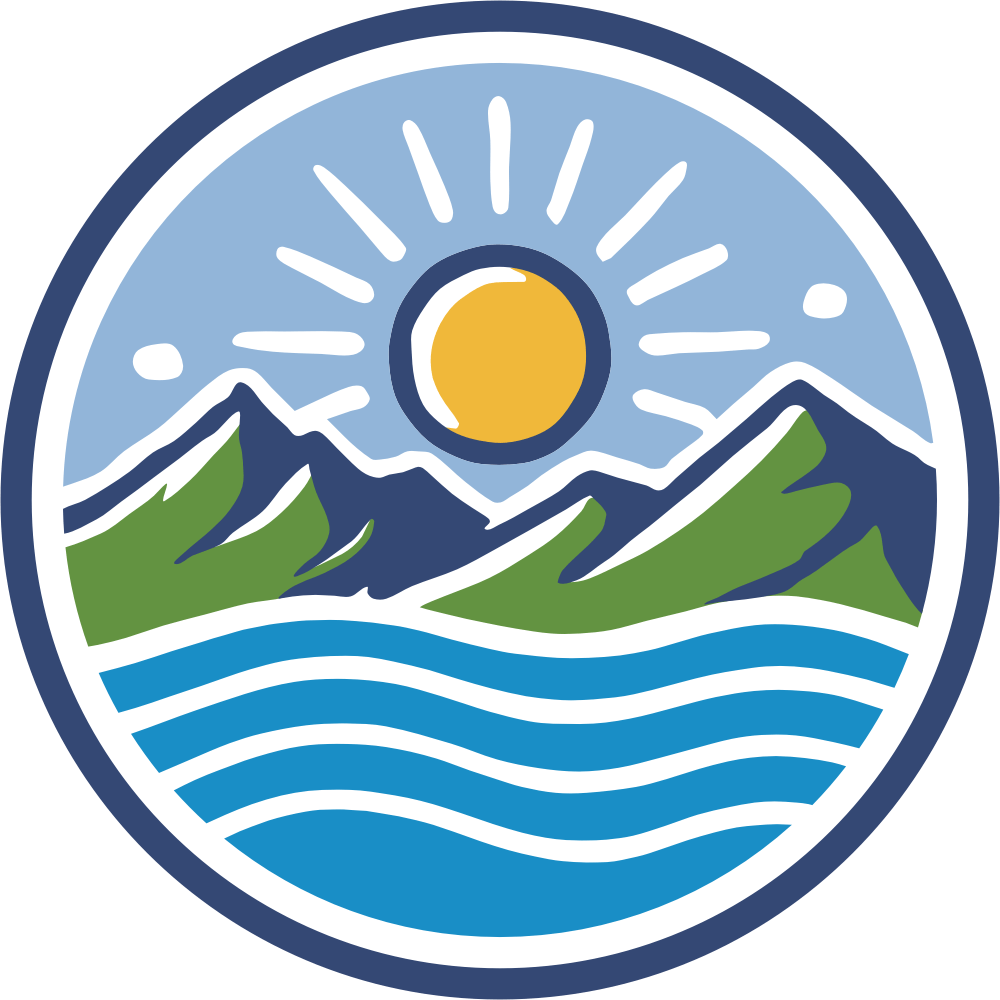 Das Logo von Vista-Tours steht für alles was Südkalifornien ausmacht: Sonne, Berge und Meer Los Angeles Touren auf Deutsch
