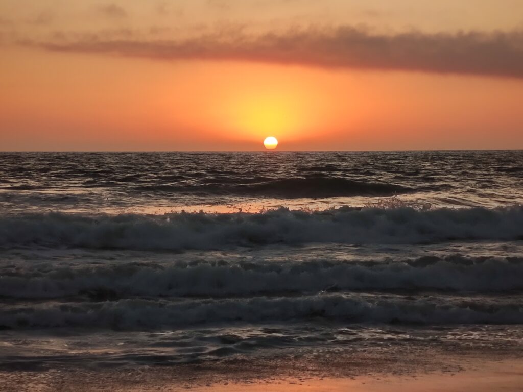 Sonnenuntergang am Strand von Santa Monica