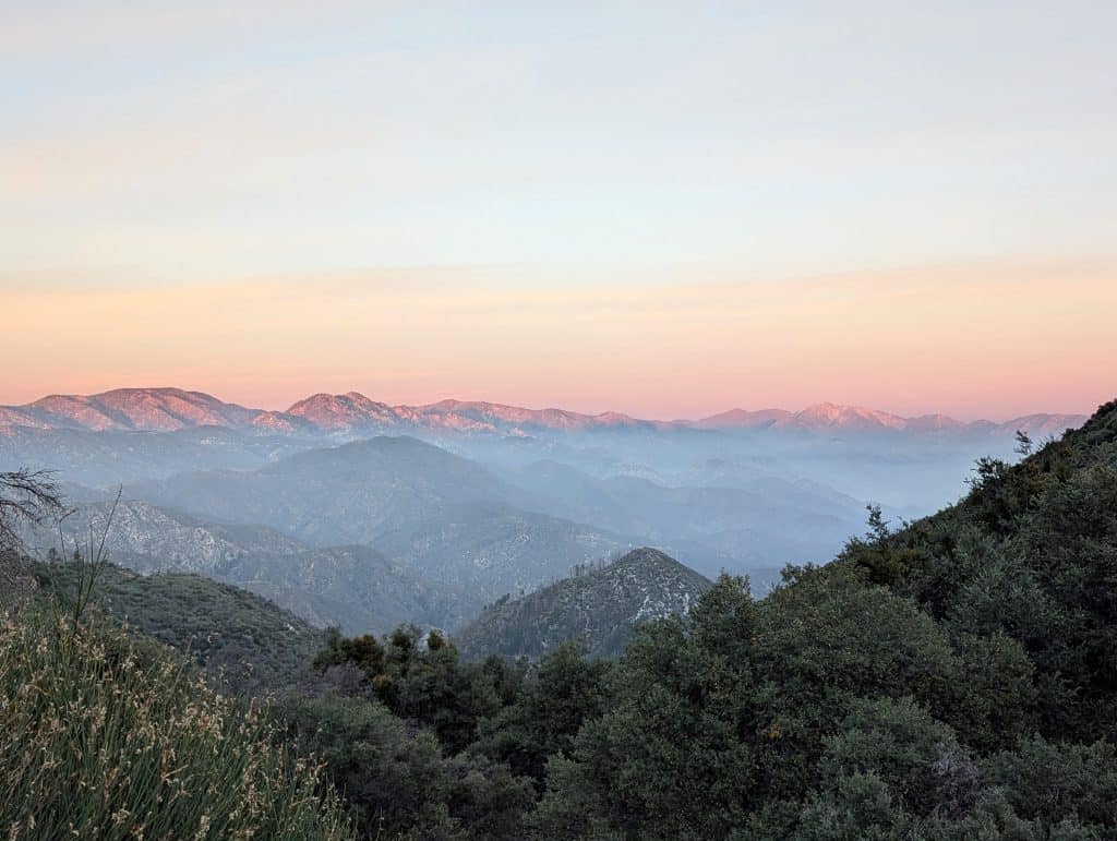 Sonnenuntergang in den San Gabriel Mountains