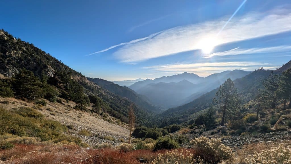 Angeles Crest Highway in den San Gabriel Mountains nördlich von Los Angeles