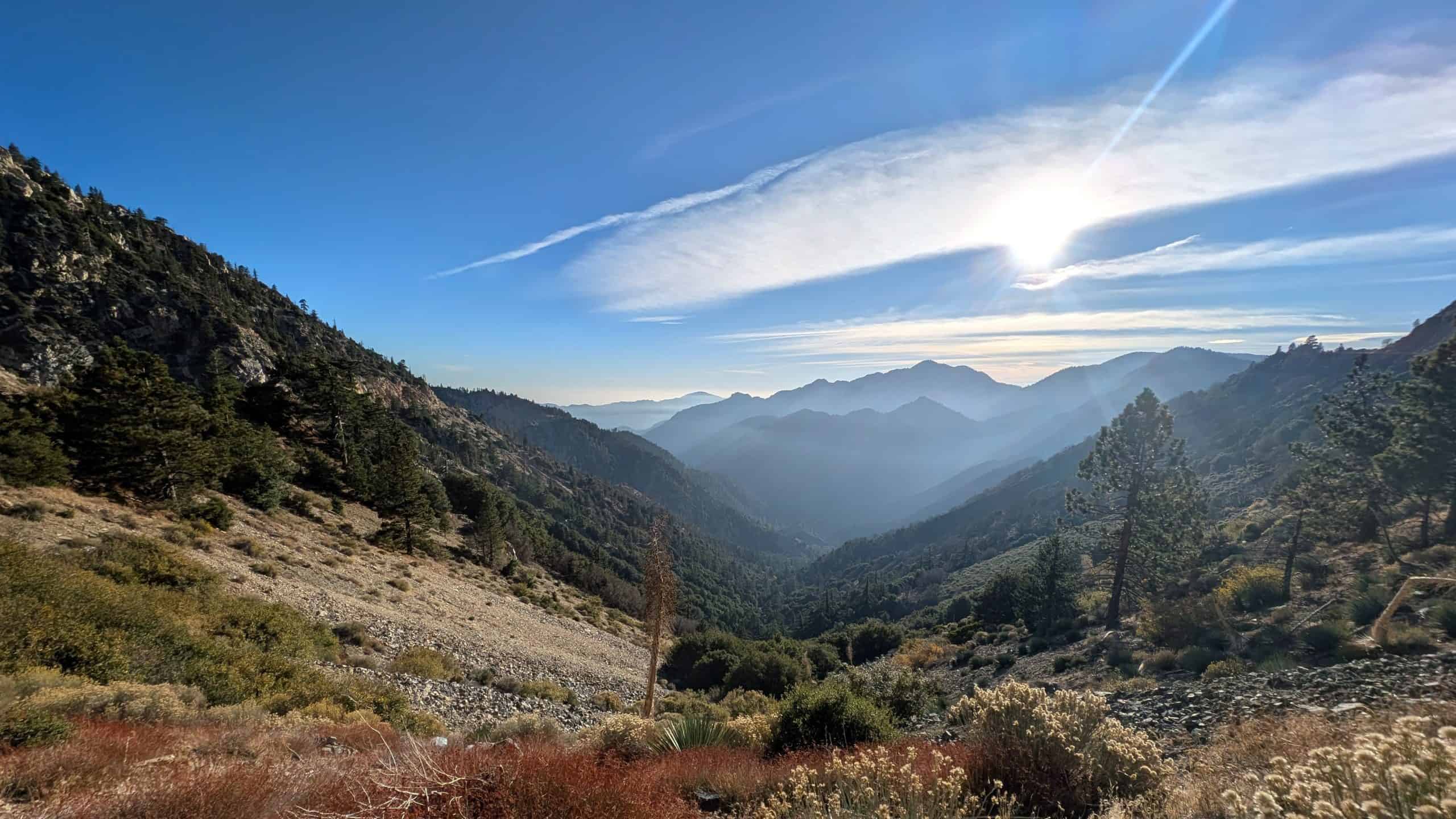 Angeles Crest Highway in den San Gabriel Mountains nördlich von Los Angeles