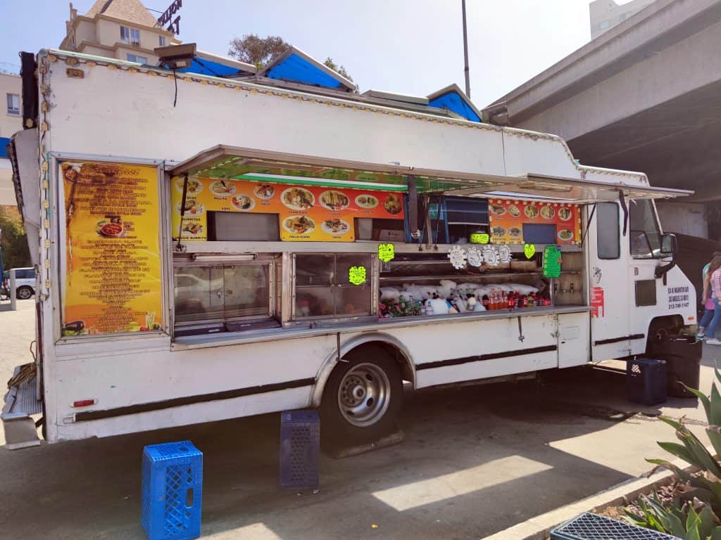 Taco Truck "The Happy Tacos" in Hollywood, Los Angeles