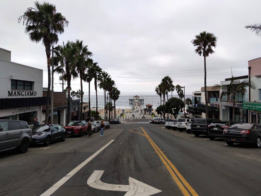 Blick auf den Manhattan Beach Pier in der South Bay